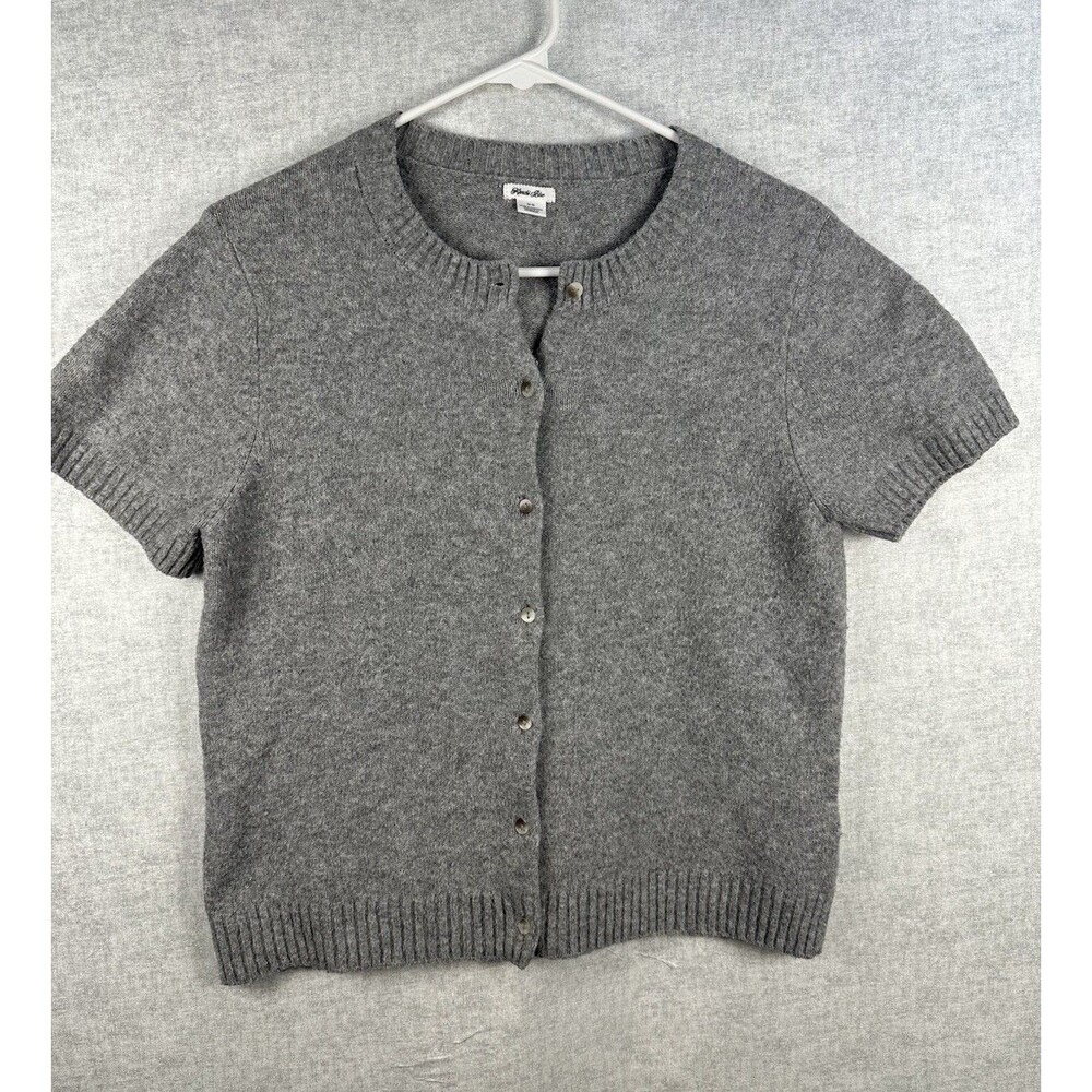 Kimchi Blue by Urban Outfitters Rachel short-sleeve cardigan Gray Size Medium